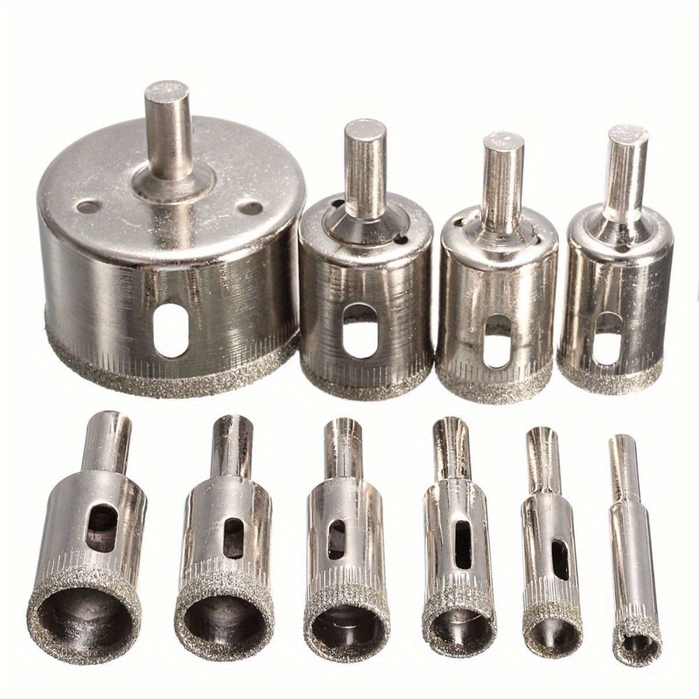 Kit Power Tools - 10 Piece Diamond Coated Drill Set