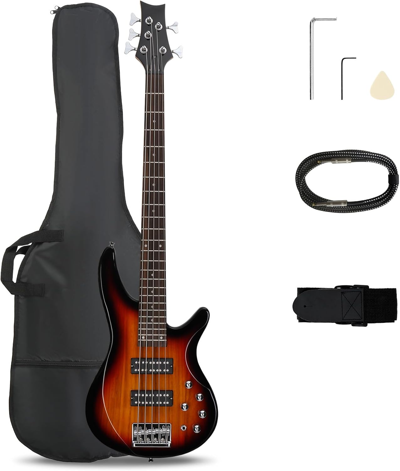 Kit Power Tools - 5-String Electric Bass Guitar, Full Size