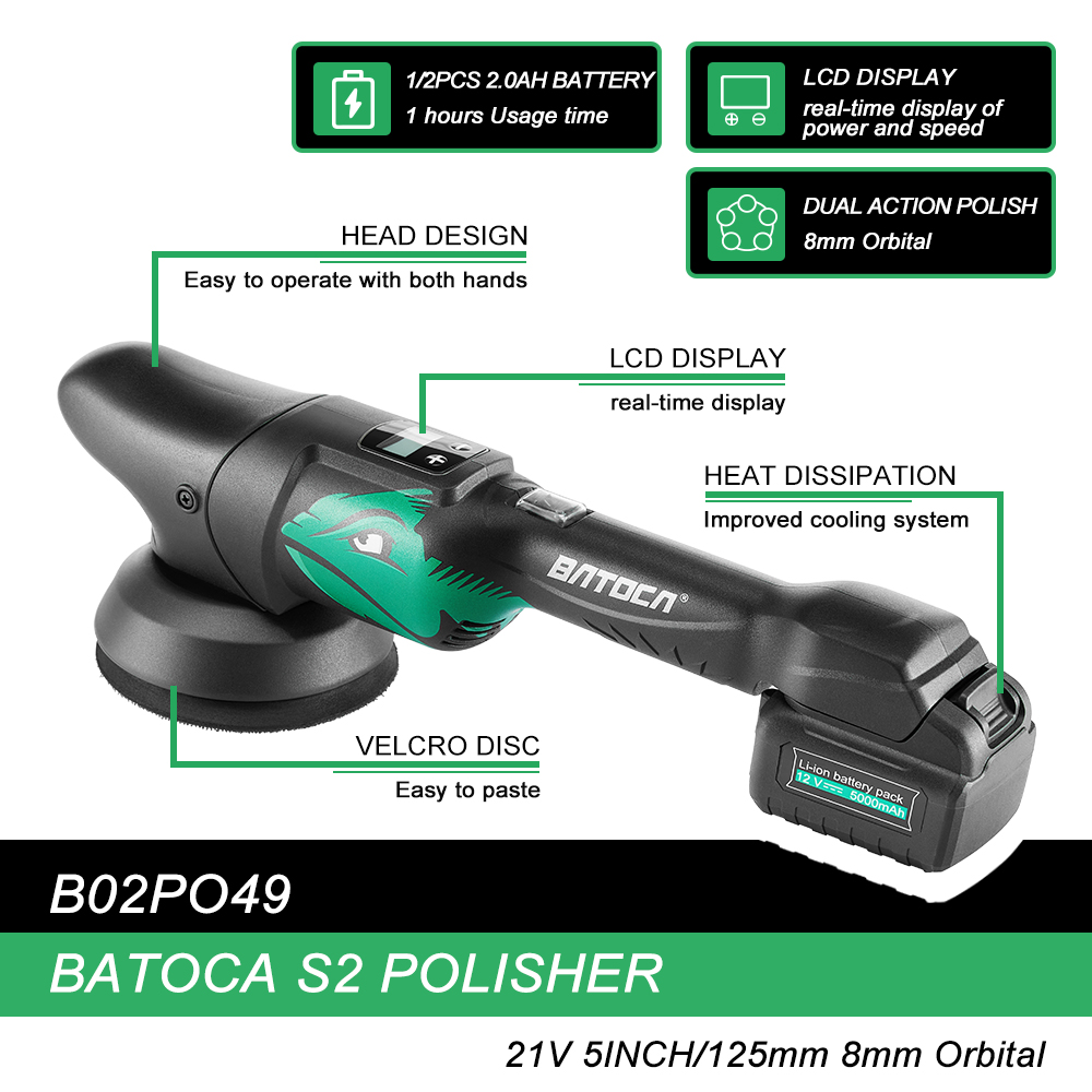 BATOCA S2 21V Cordless Car Pol – Random Orbital Sander Bewertung und Preis