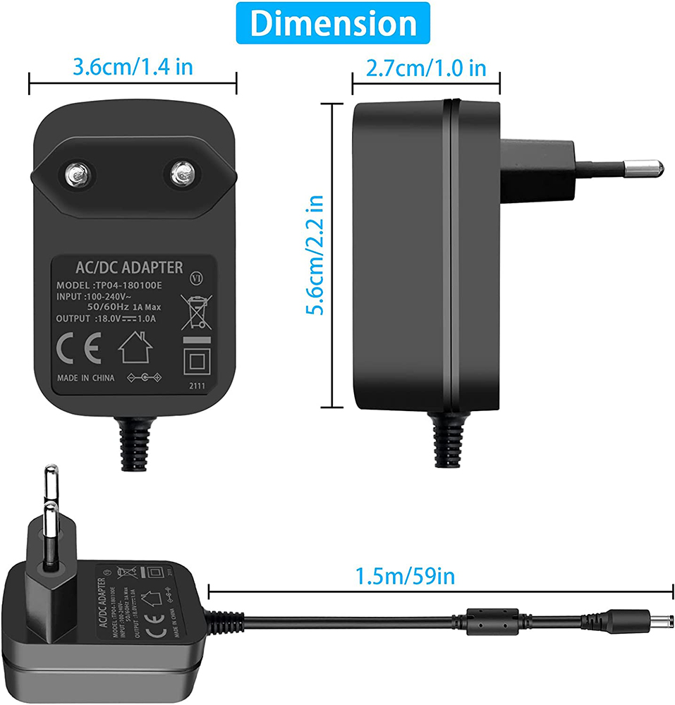 18V 1A Power Supply Adapter AC – Power Tools List Bewertung und Preis