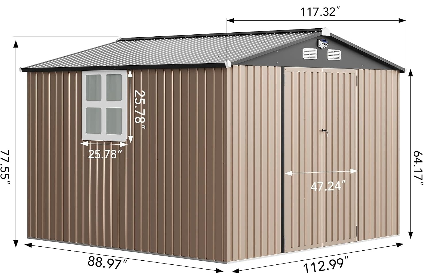 Brown 10 × 8 FT Metal Outdoor  – Power Tools Windows 10 Bewertung und Preis
