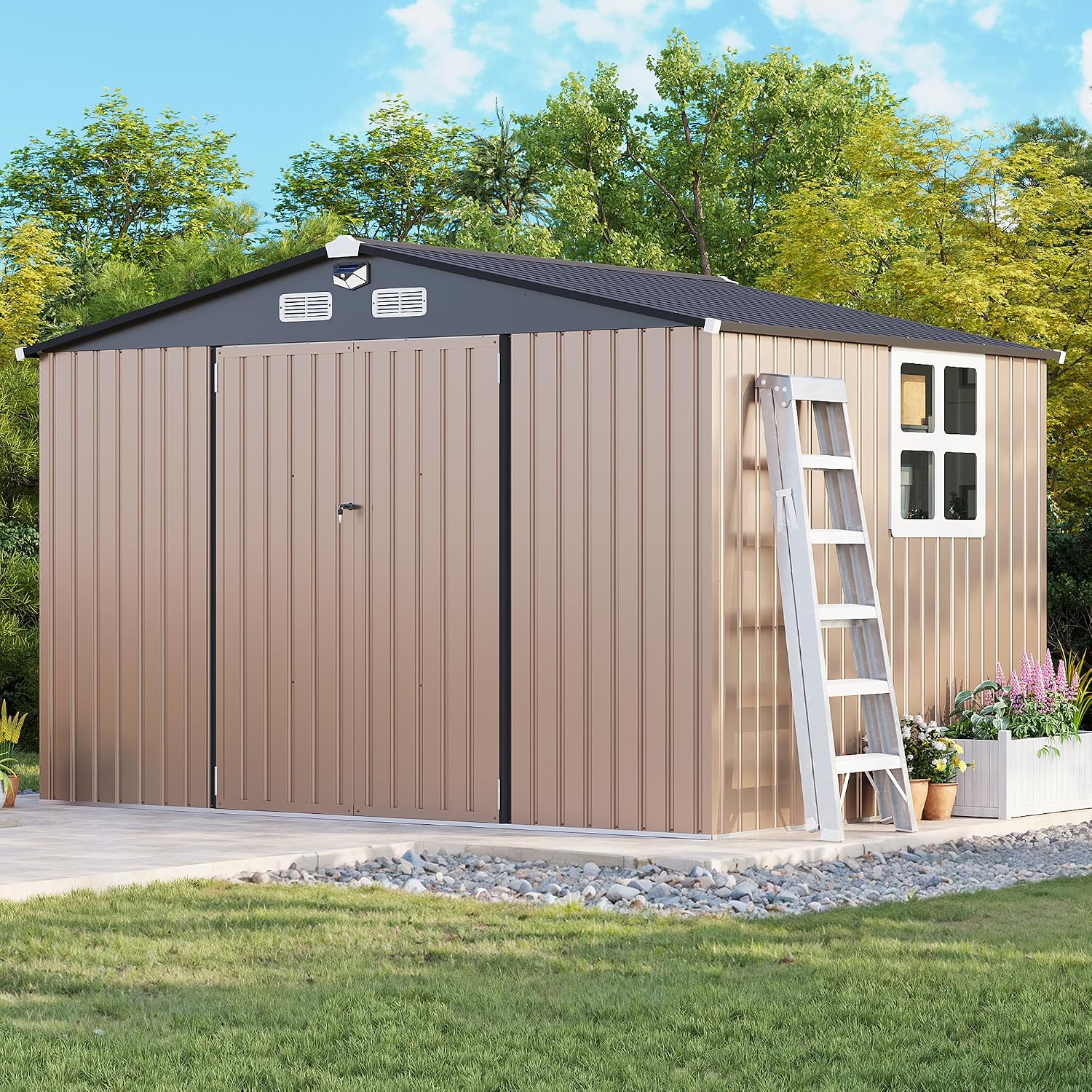Brown 10 × 8 FT Metal Outdoor  – Power Tools Windows 10 Bewertung und Preis