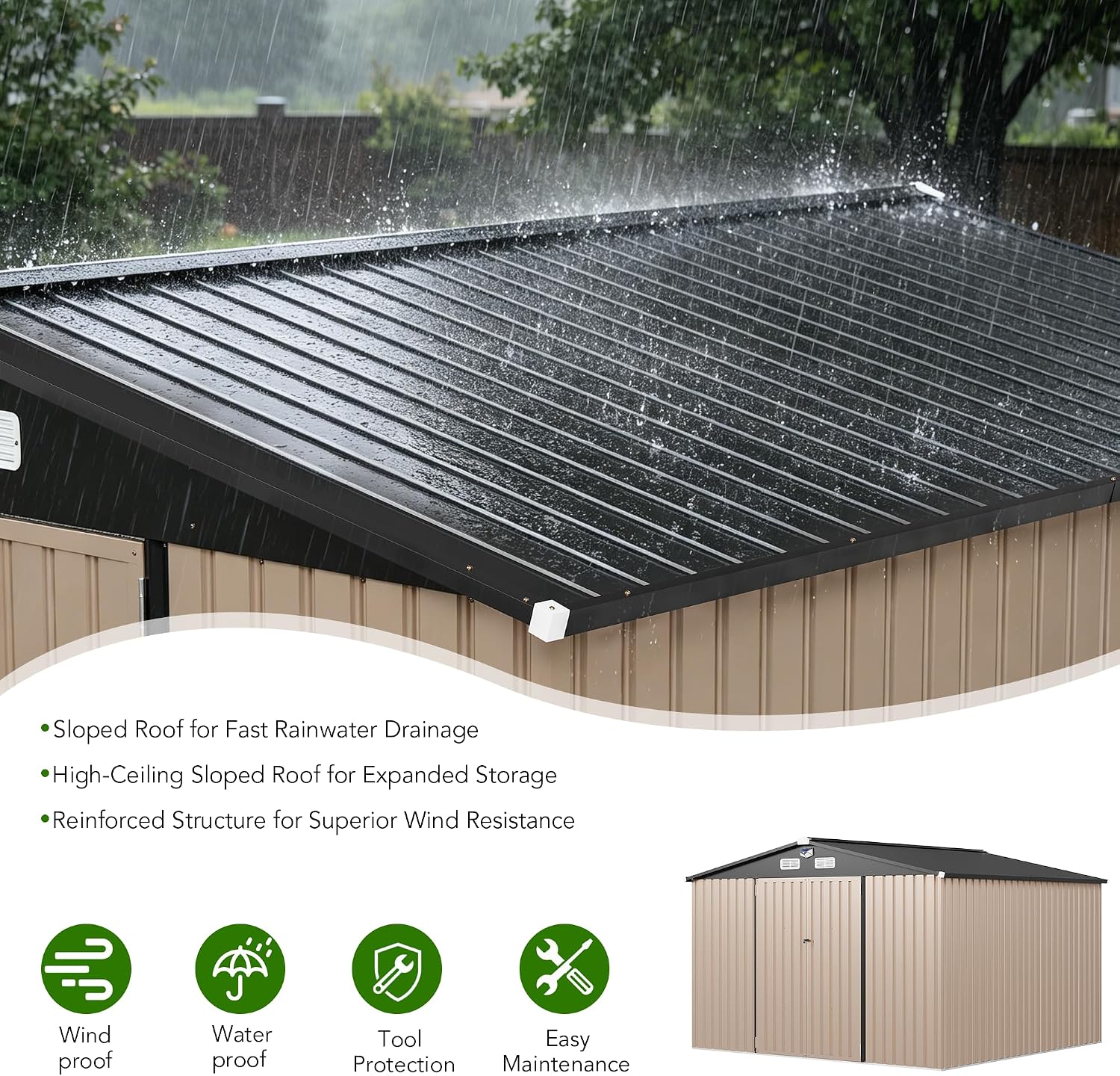 Brown 10 × 8 FT Metal Outdoor  – Power Tools Windows 10 Bewertung und Preis