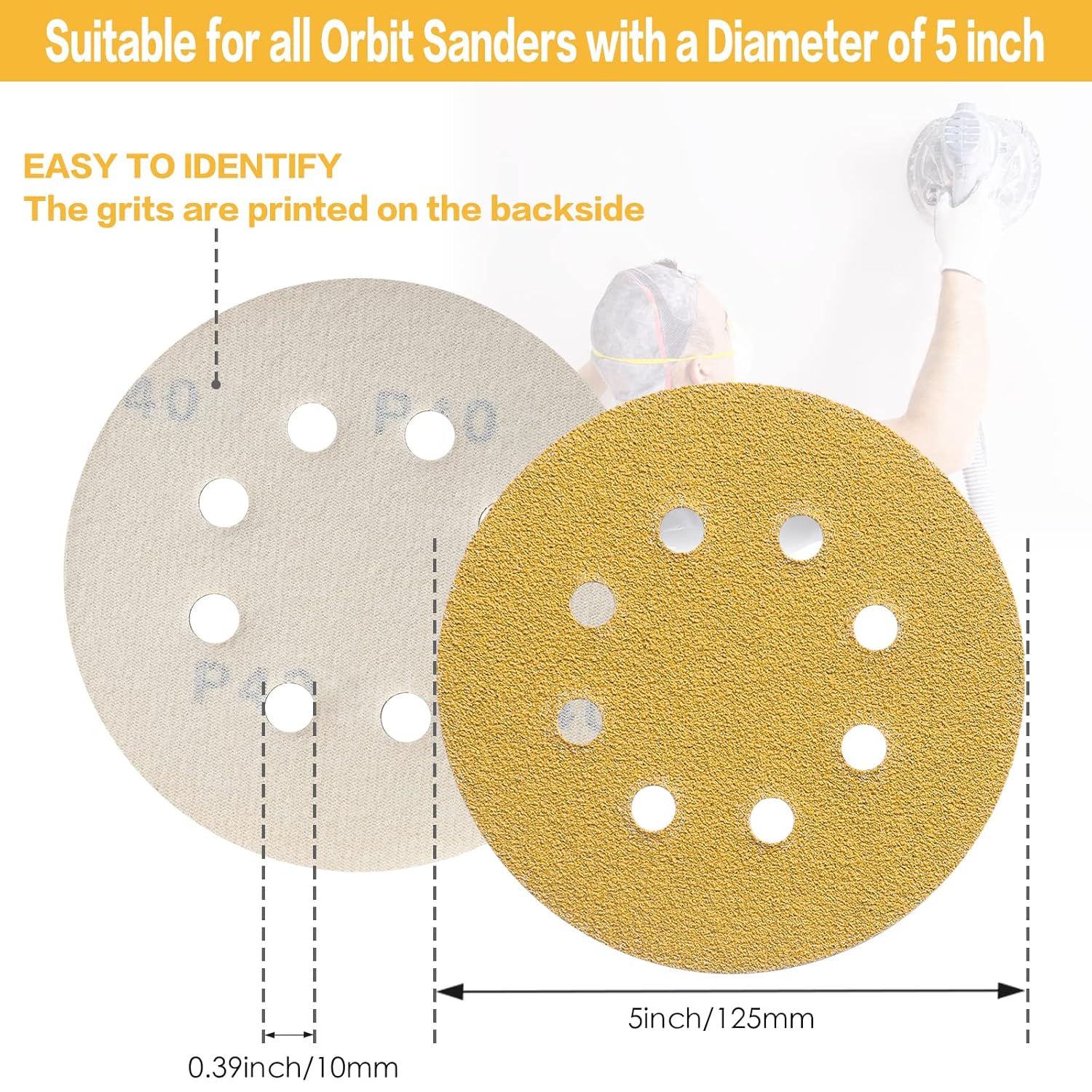 10-100PCS 5 Inch 8 Hole Sandin – Random Orbital Sander Bewertung und Preis