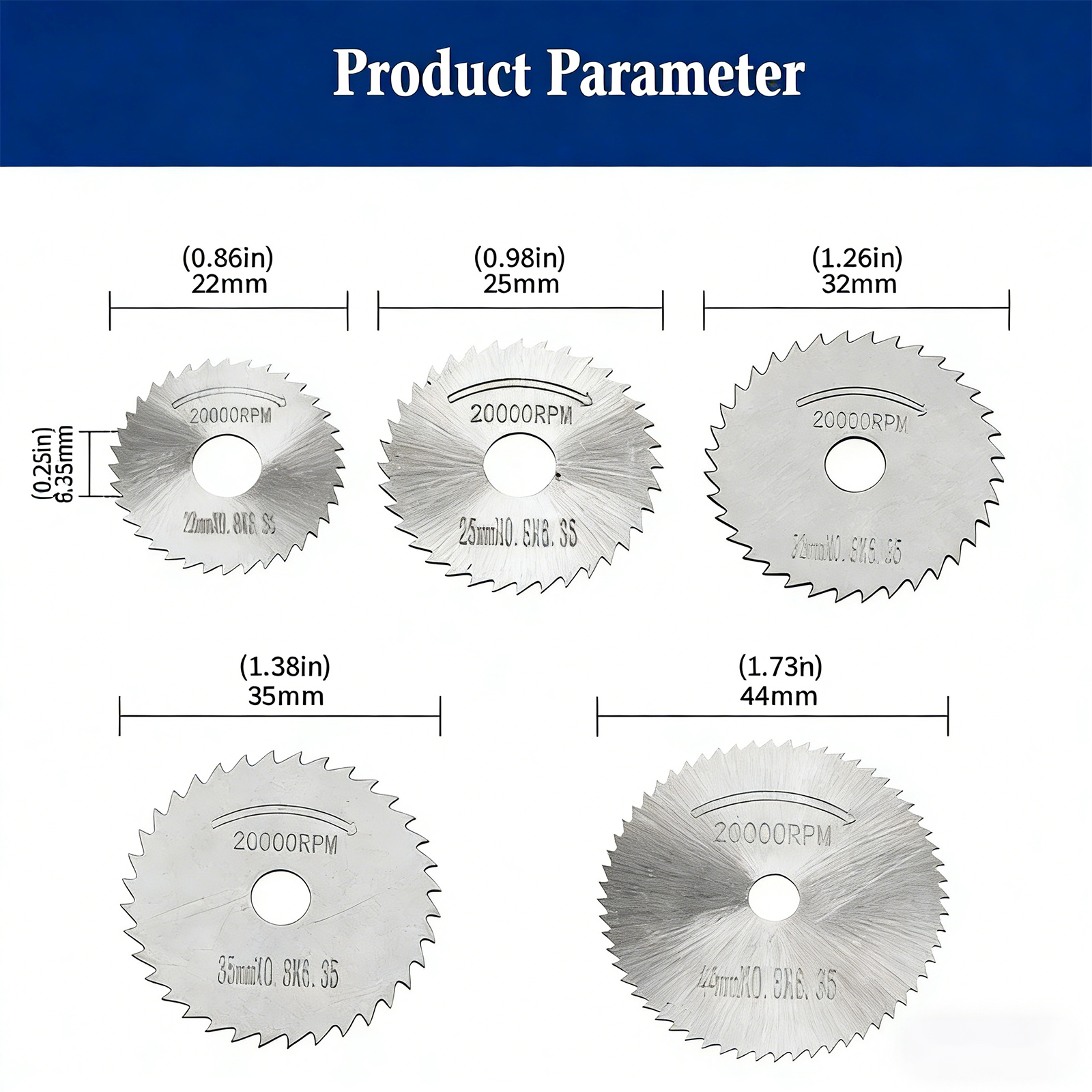 High Speed Steel Saw Disc 6Pcs – Power Tools Parts Bewertung und Preis