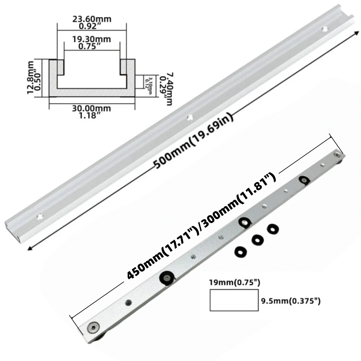 1 Set Aluminium Alloy T-tracks – Scroll Saw Bench Bewertung und Preis